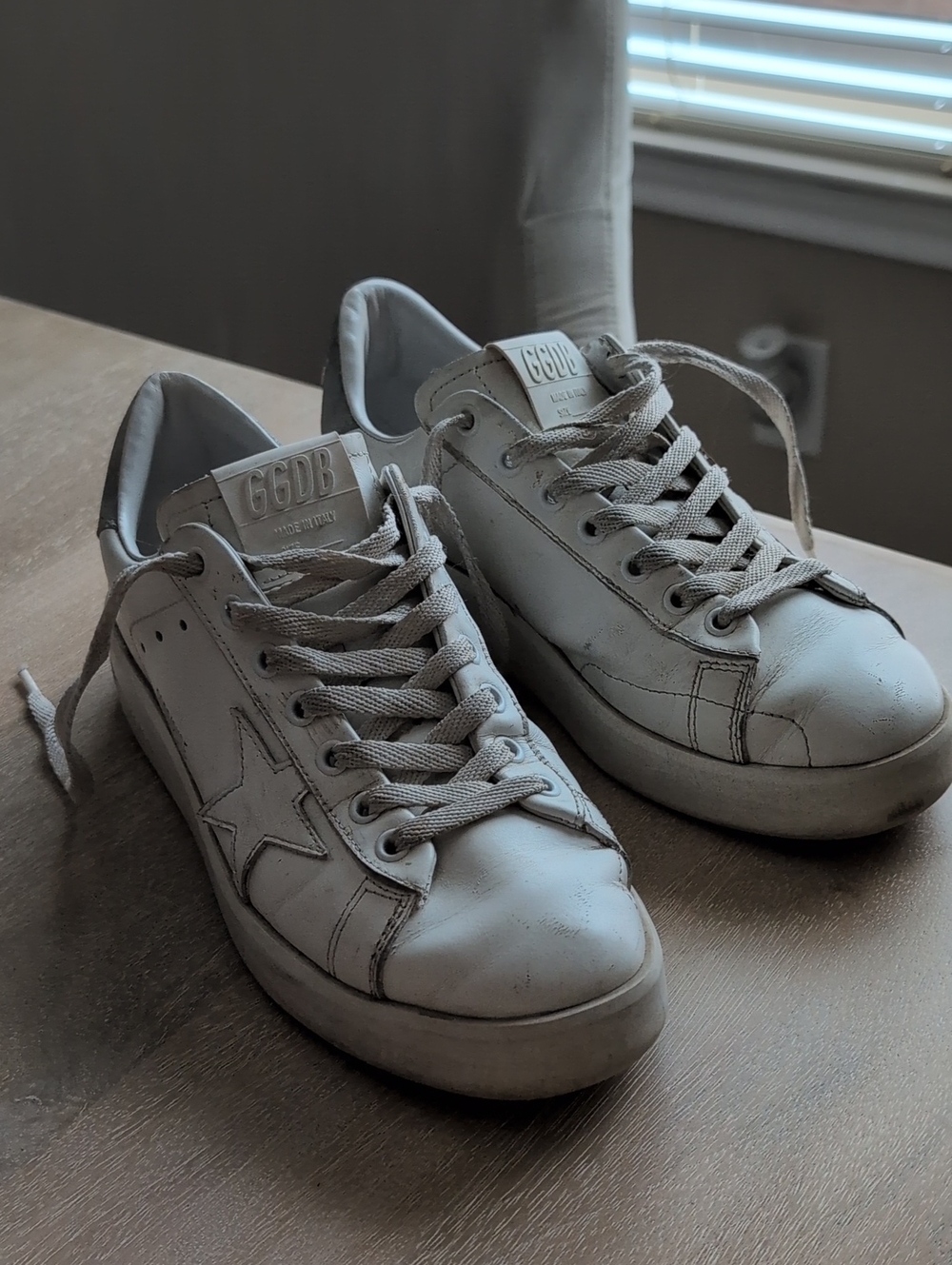 Women's Purestar sneakers with glittery silver heel tab- GOLDEN GOOSE
